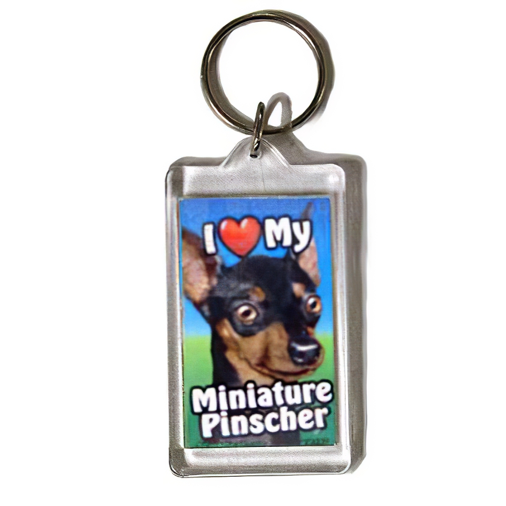 Plastic Keyring Minature Pinscher