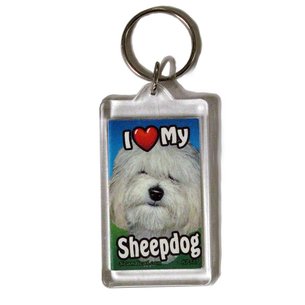 Plastic Keyring Sheepdog