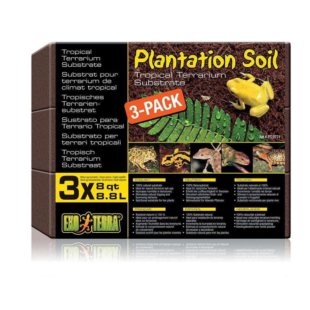 Exo Terra Plantation Soil Natural Terrarium Substrate 3 pack