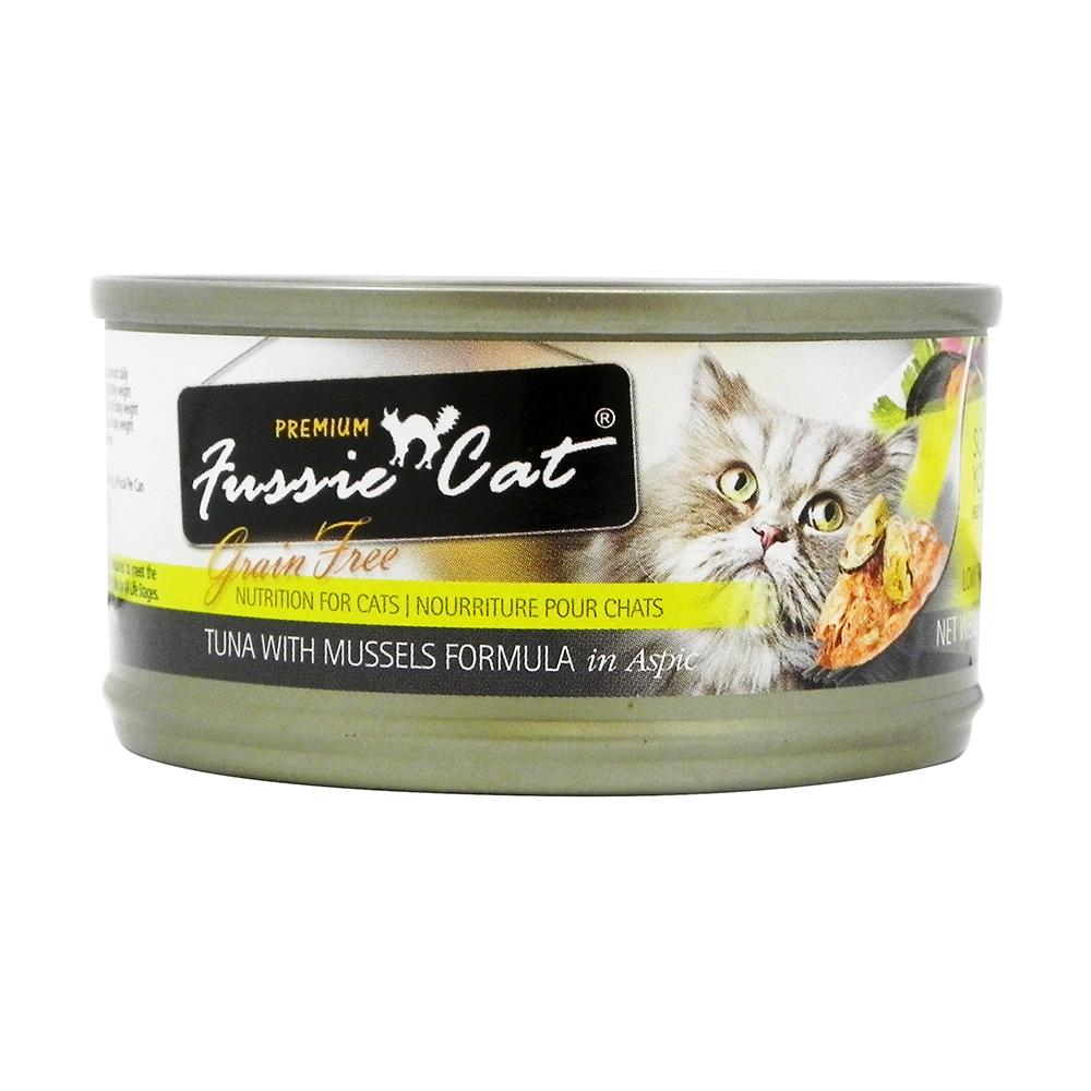 Fussie Cat Tuna Mussel Premium Canned Cat Food 2.8 oz each