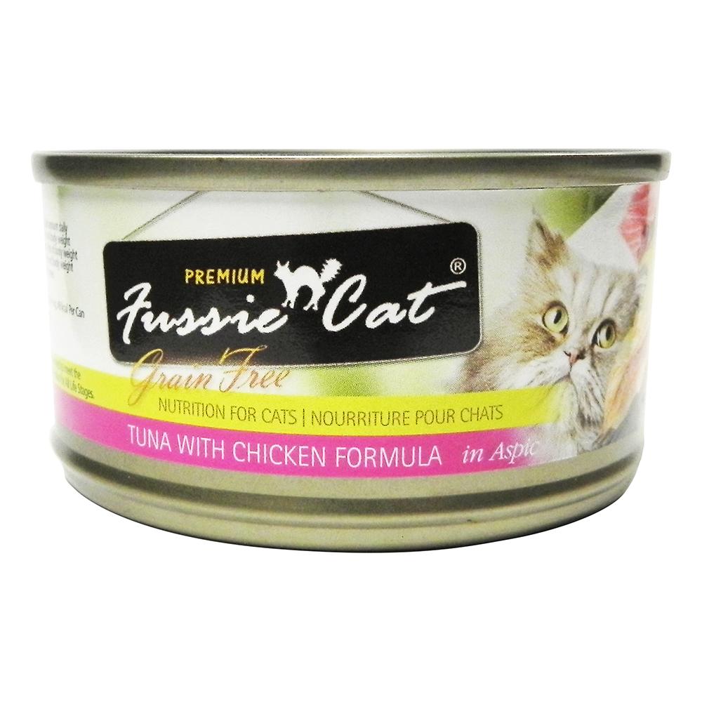 Fussie Cat Tuna Chicken Premium Canned Cat Food 2.8 oz each
