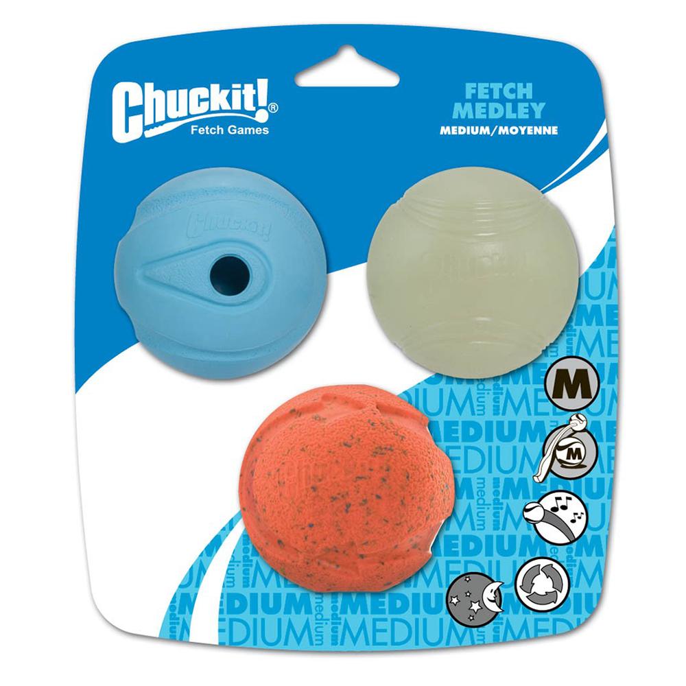 Chuckit Fetch Ball Medley 3pk