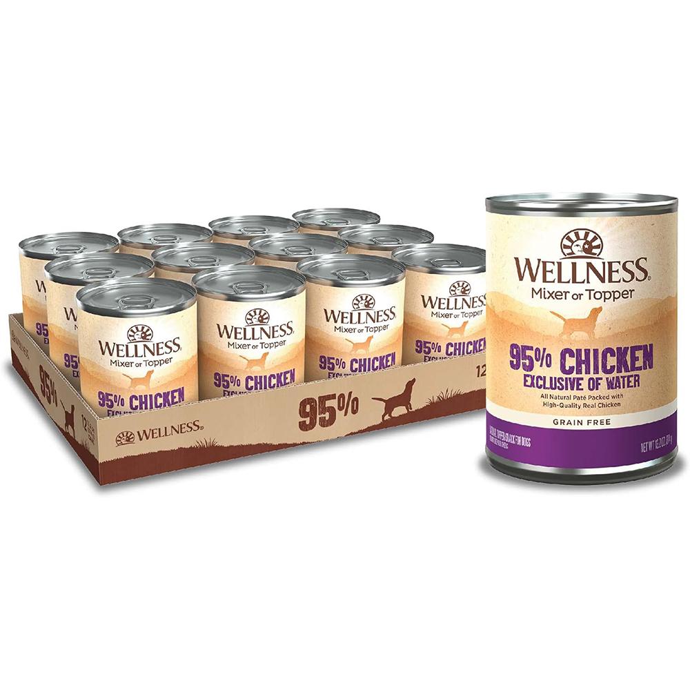 Wellness 95% Chicken Recipe Dog Food 13oz each