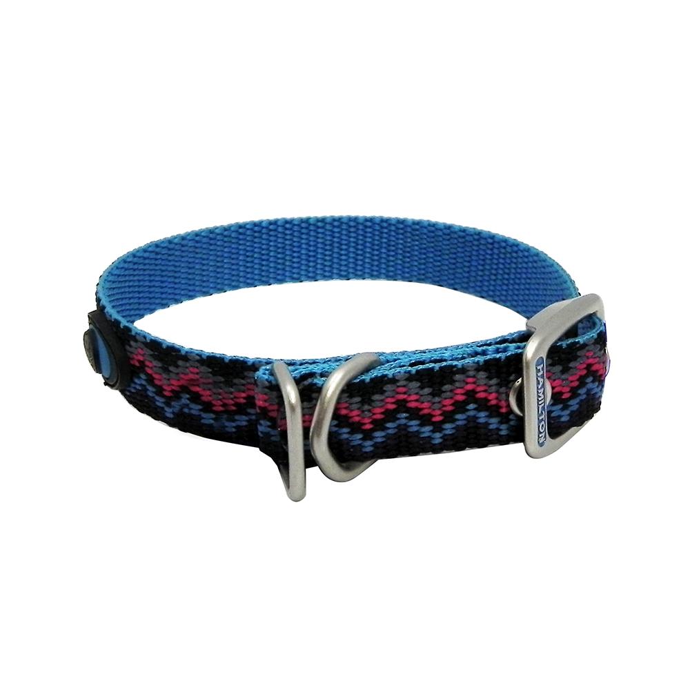 Hamilton Nylon Dog Collar Ocean Weave 5/8 x 14-inch