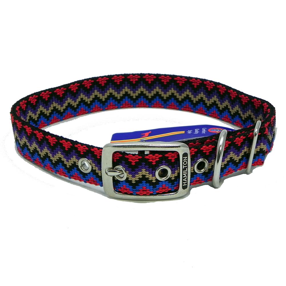 Hamilton Nylon Dog Collar Black Weave 1 x 24-inch