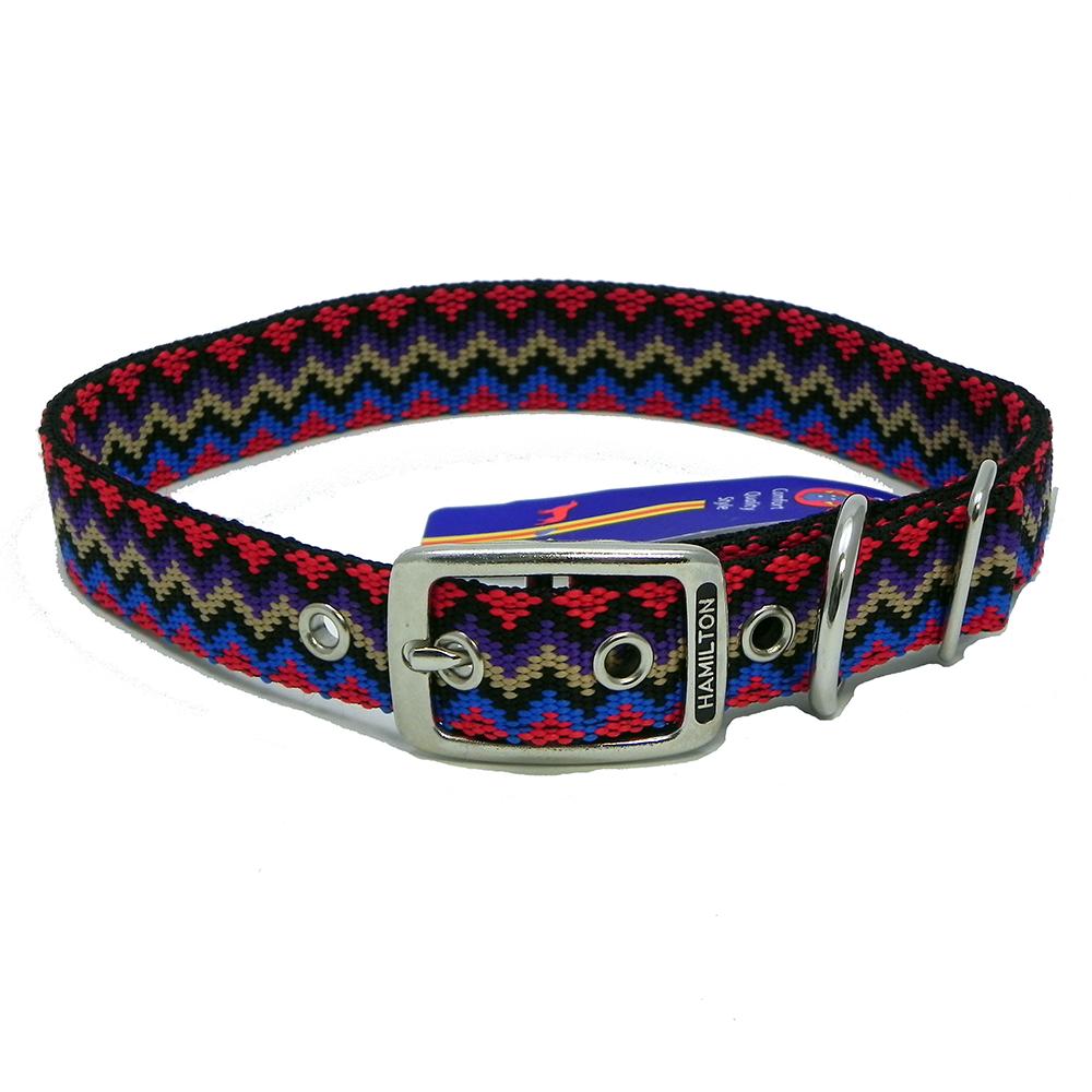 Hamilton Nylon Dog Collar Black Weave 1 x 26-inch