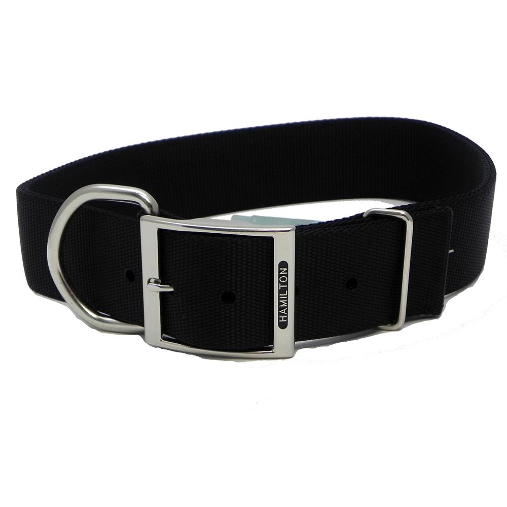 Hamilton Nylon Black Dog Collar 1-3/4  x 32-inch