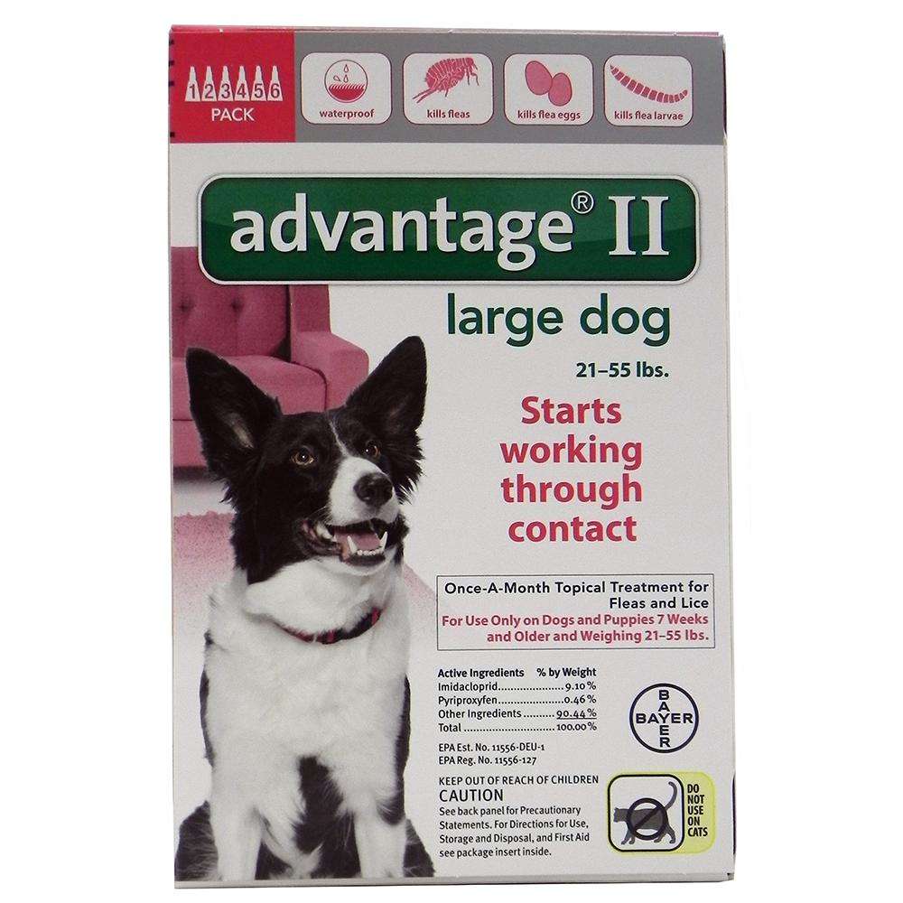 Bayer Advantage II Dog 21-55 lb 6 pack