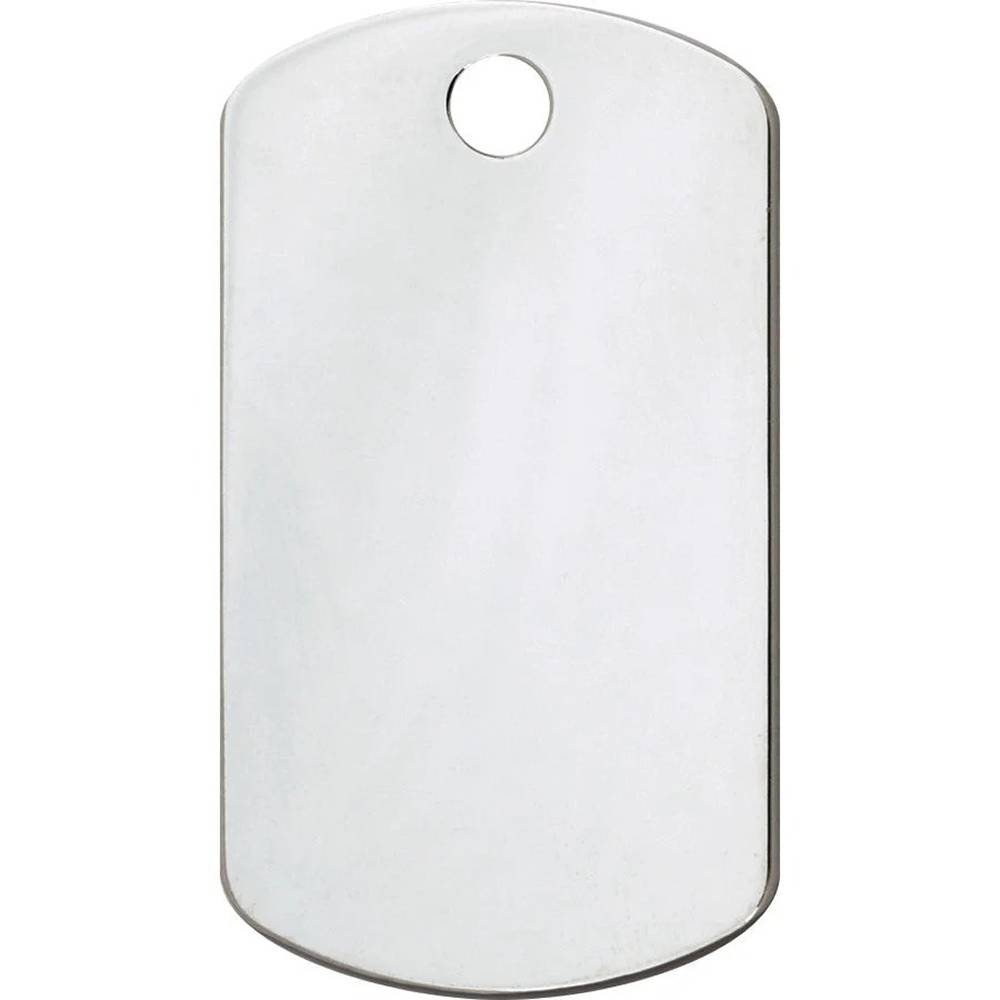 Engraved ID Tag Military Chrome Small
