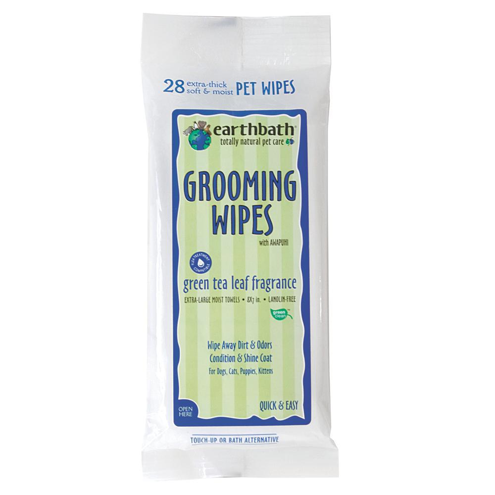Earthbath Pet Travel Wipes Green Tea Leaf Fragrance 28pk