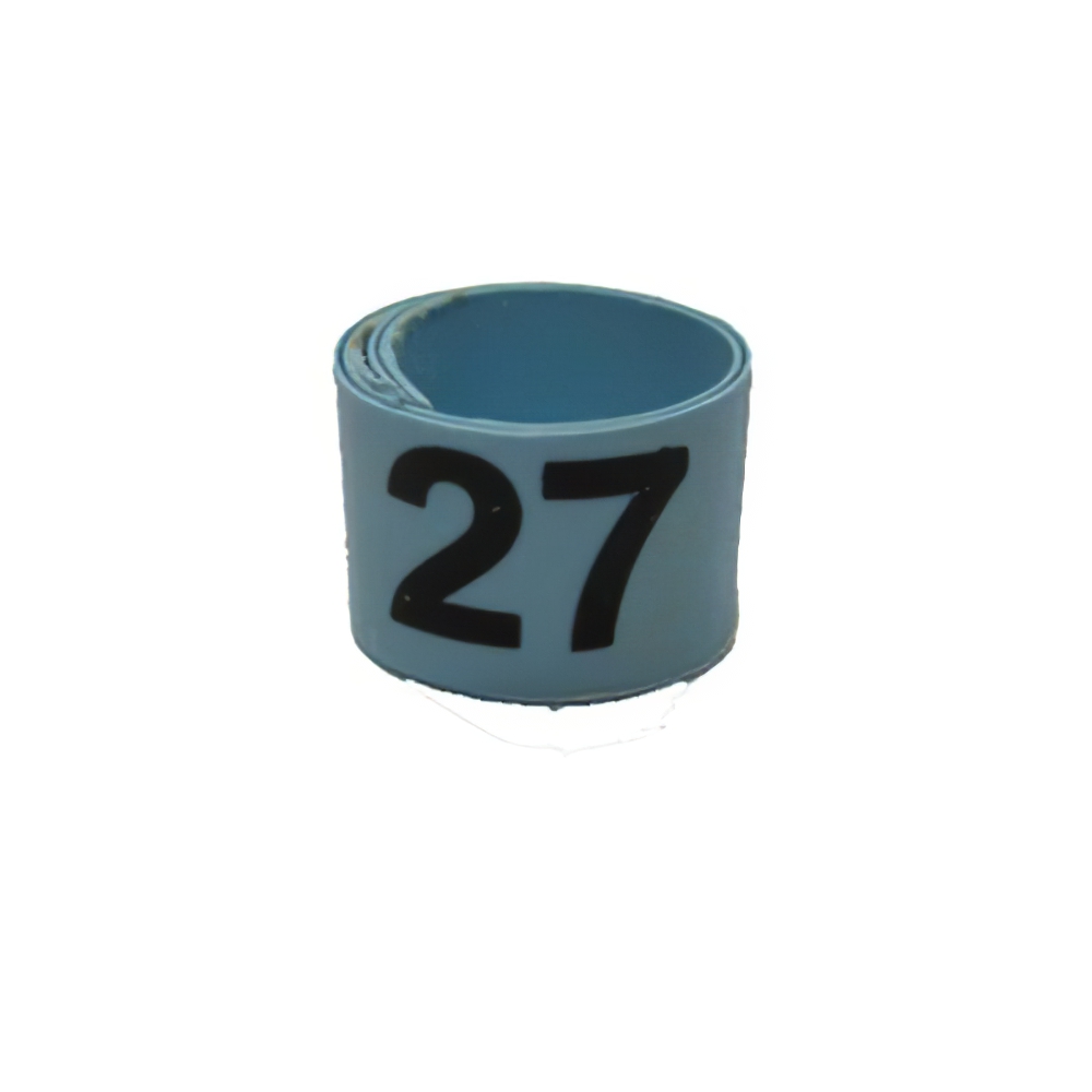 Poultry Numbered Leg Bandette Blue Size 7 (single band)