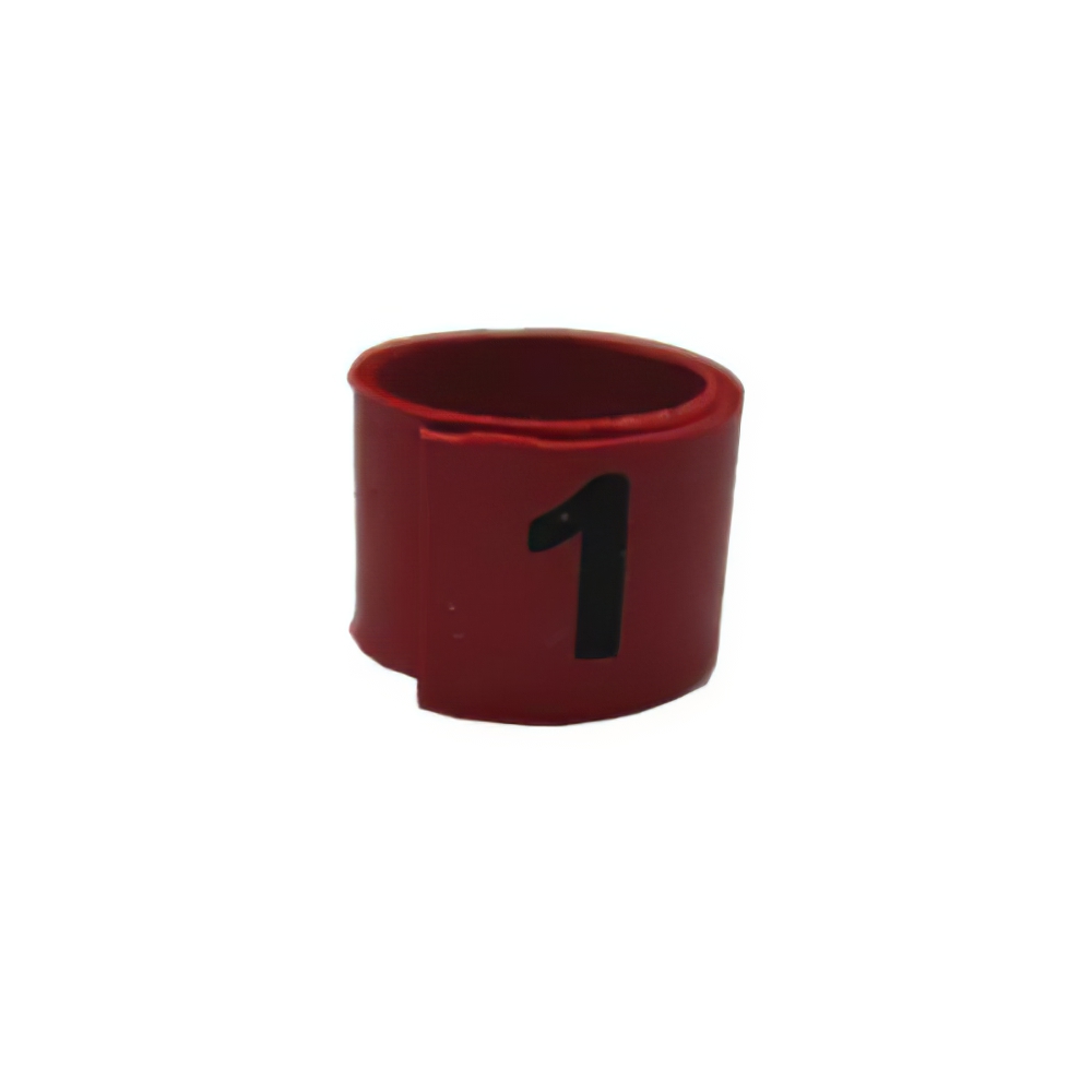 Poultry Numbered Leg Bandette Red Size 7 (single Band)