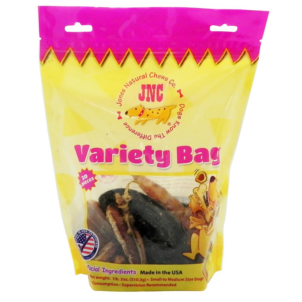 Jones Natural Chews 20 count Variety Bag Dog Treats