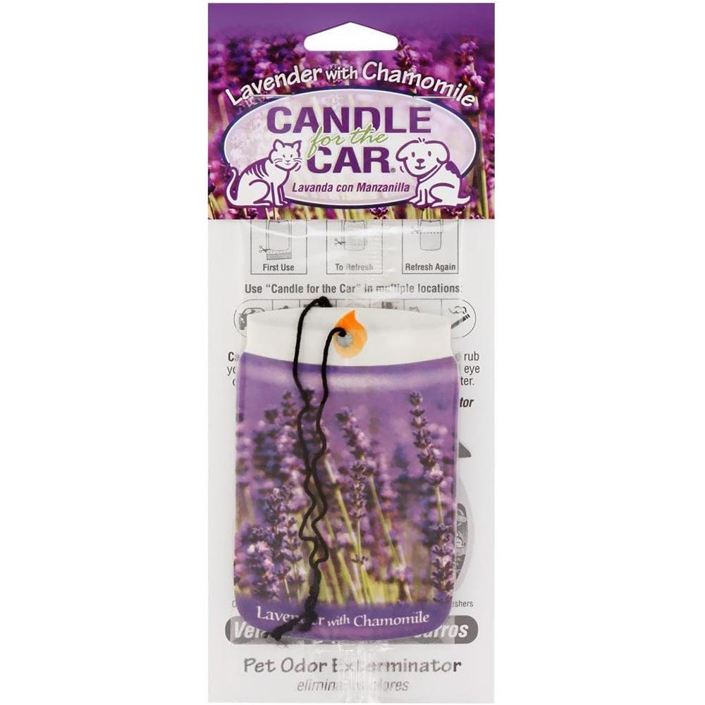 Candle For the Car Lavender Pet Odor Eliminator