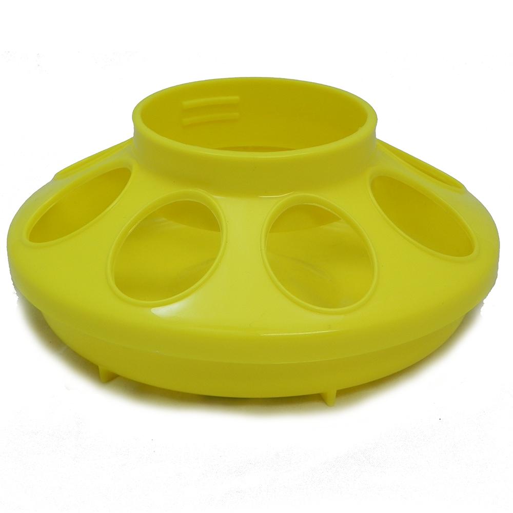 Plastic Mason Jar Baby Chick Feeder Base Yellow