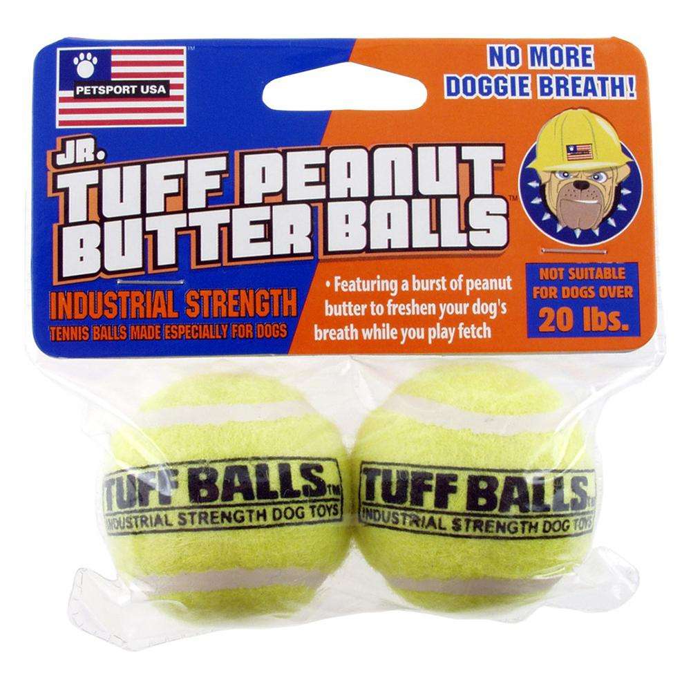 Tuff Balls Jr Peanut Butter Flavored 2pk Dog Toy