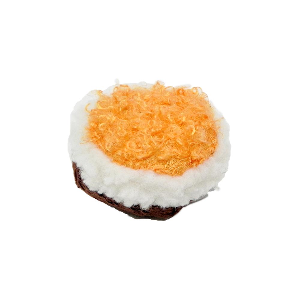 Sushi Curly Roll Catnip Cat Toy Orange