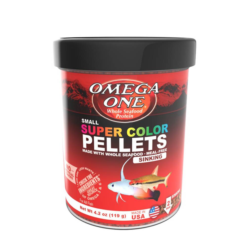 Omega One Super Color Sinking Pellets Fish Food 4.2-oz