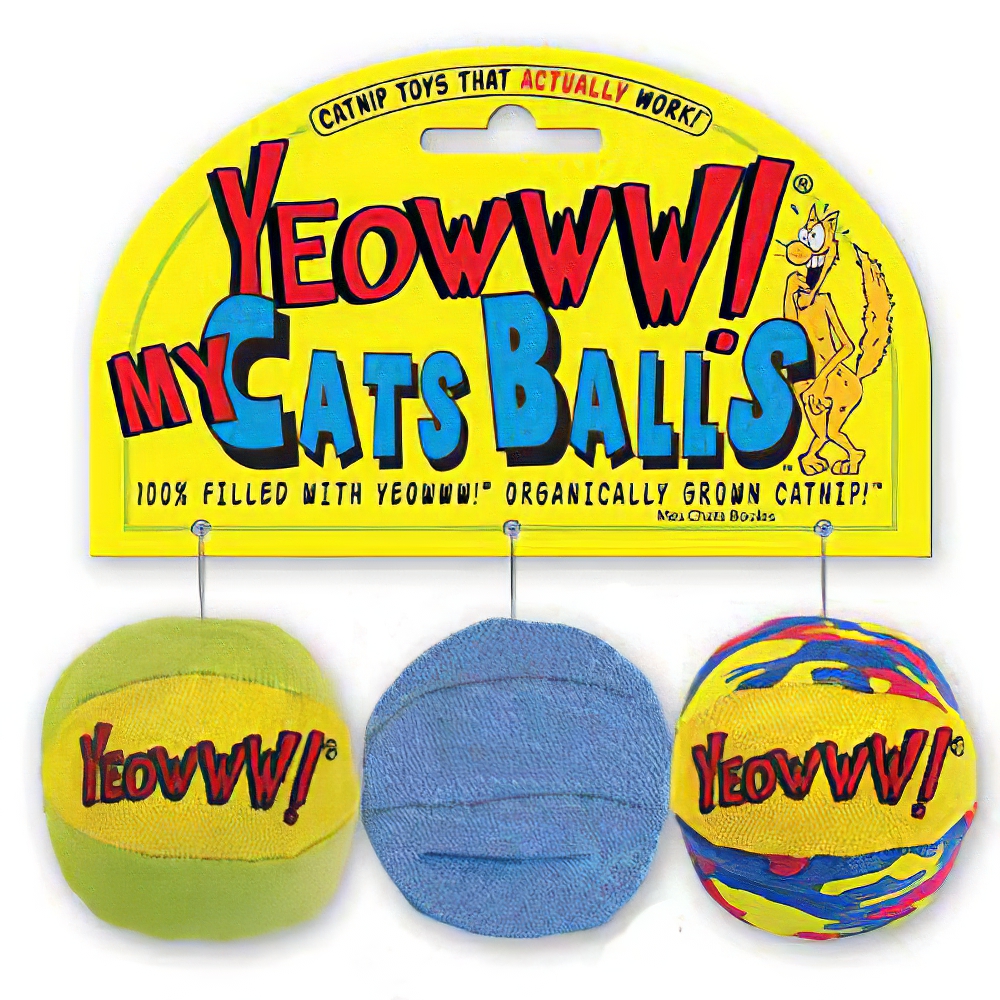 Yeowww My Cats Balls Catnip Cat Toy 3pk
