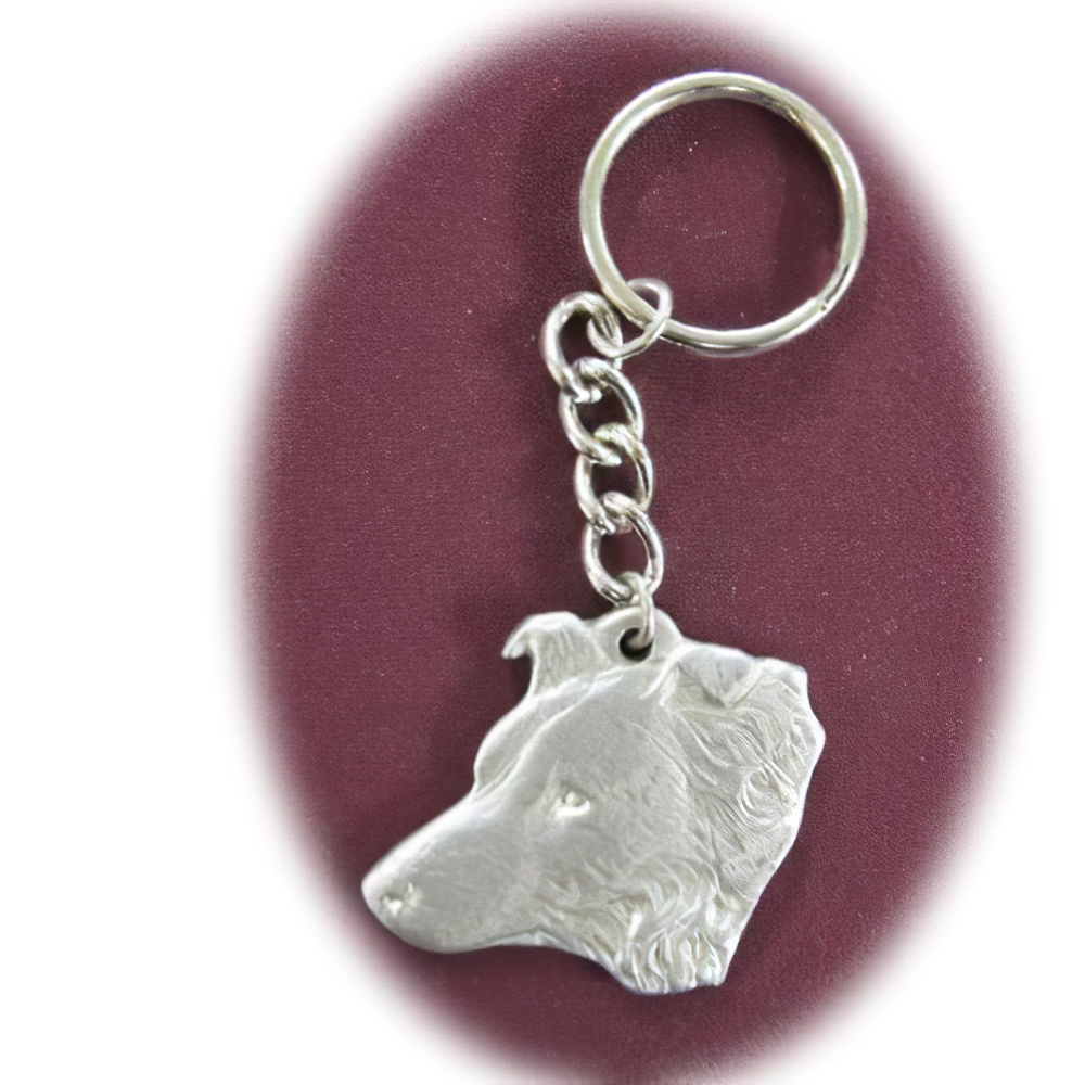 Pewter Key Chain I Love My Border Collie