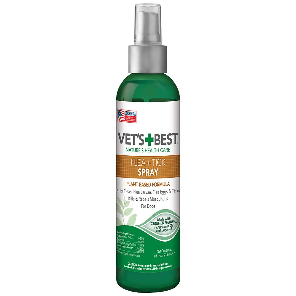 Vets Best Natural Flea and Tick Spray for Dogs and Cats 8-oz