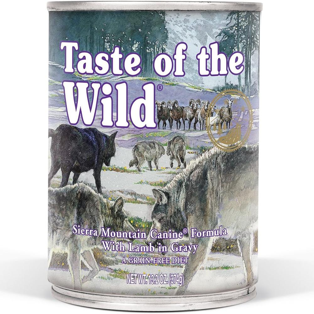 Taste of the Wild Sierra Mountain Canned Dog Food each