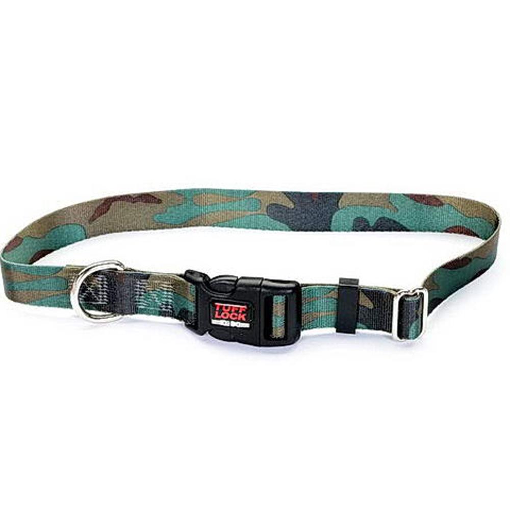 Tuff-Lock Small Camo Adjustable Nylon Dog Collar