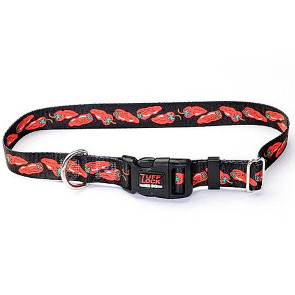 Tuff-Lock Medium Chili Adjustable Nylon Dog Collar