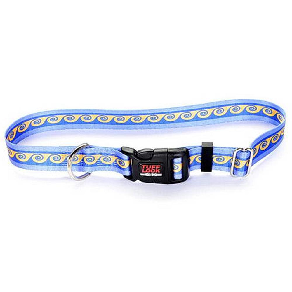 Tuff-Lock Medium Waves Adjustable Nylon Dog Collar