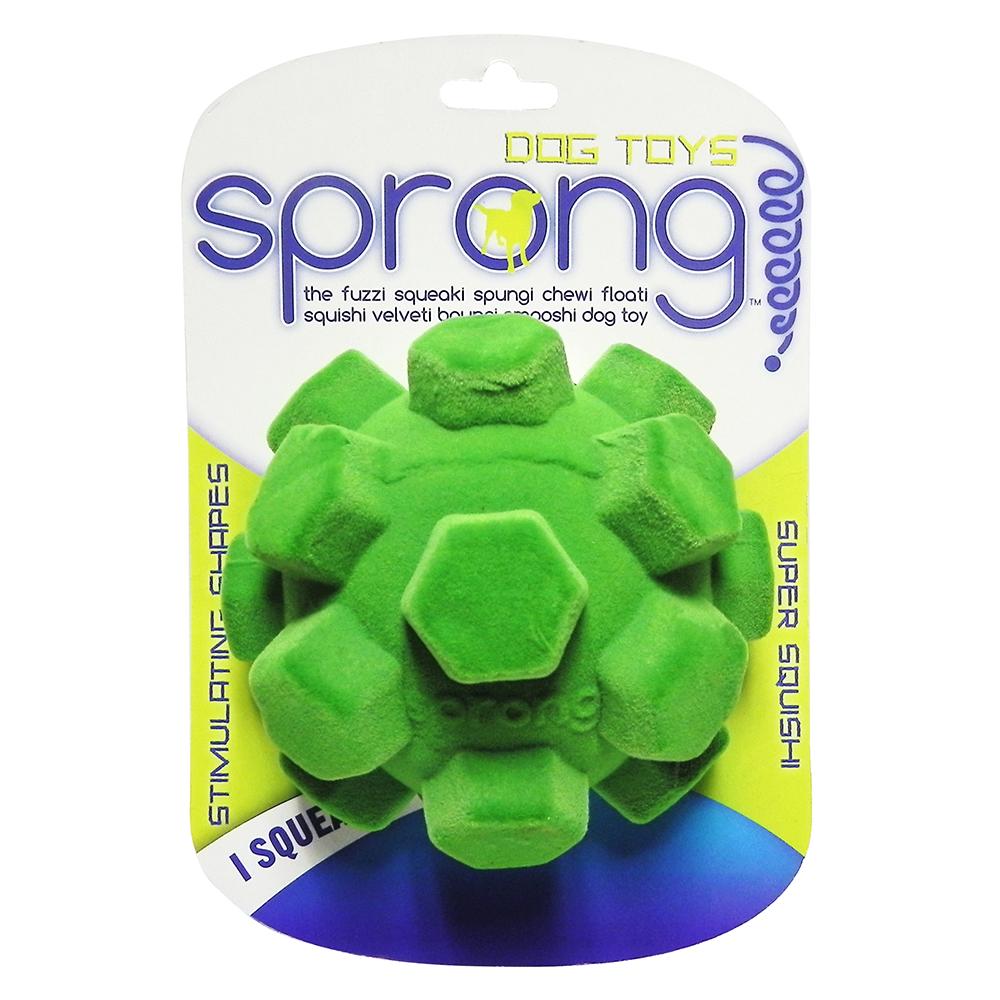 Sprong Large Hex Ball Floating Squishi Velveti Plush Dog Toy