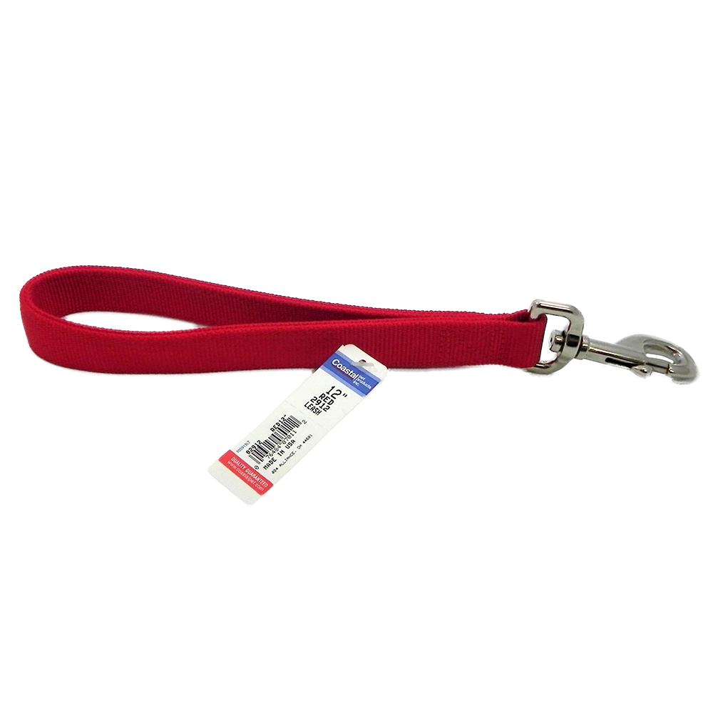 Nylon Dog Traffic Leash 1-inch x 1 foot Red