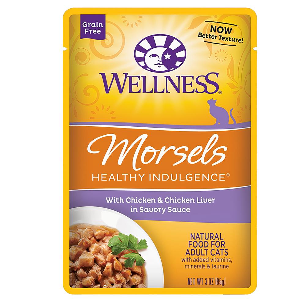 Wellness Morsels Chicken and Chicken Liver 3oz Case