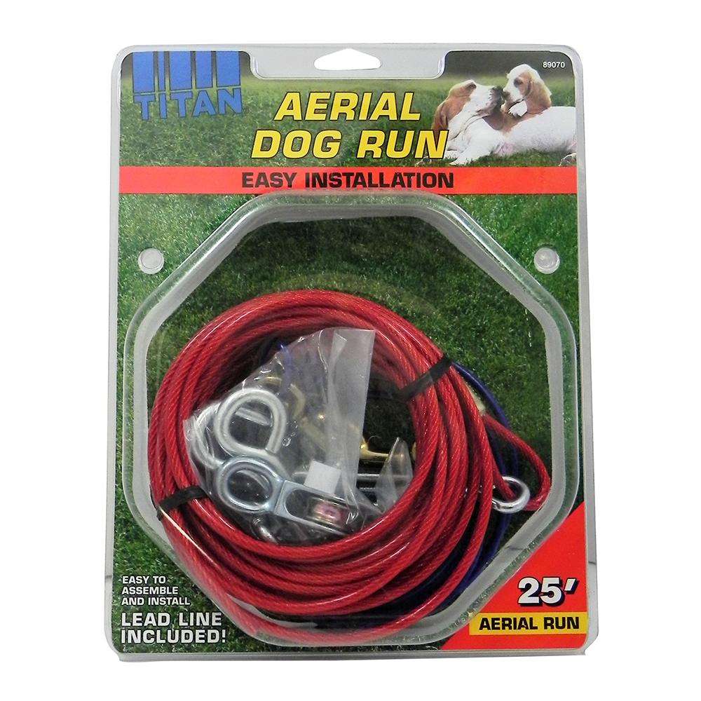 Titan Aerial Dog Run Tree Trolley 25-ft.