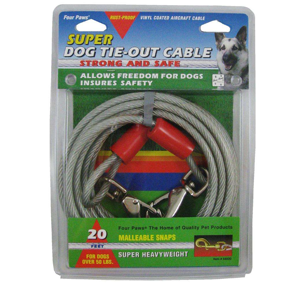 Super Heavy Weight Tie-Out Cable for Large Dogs 20-ft.