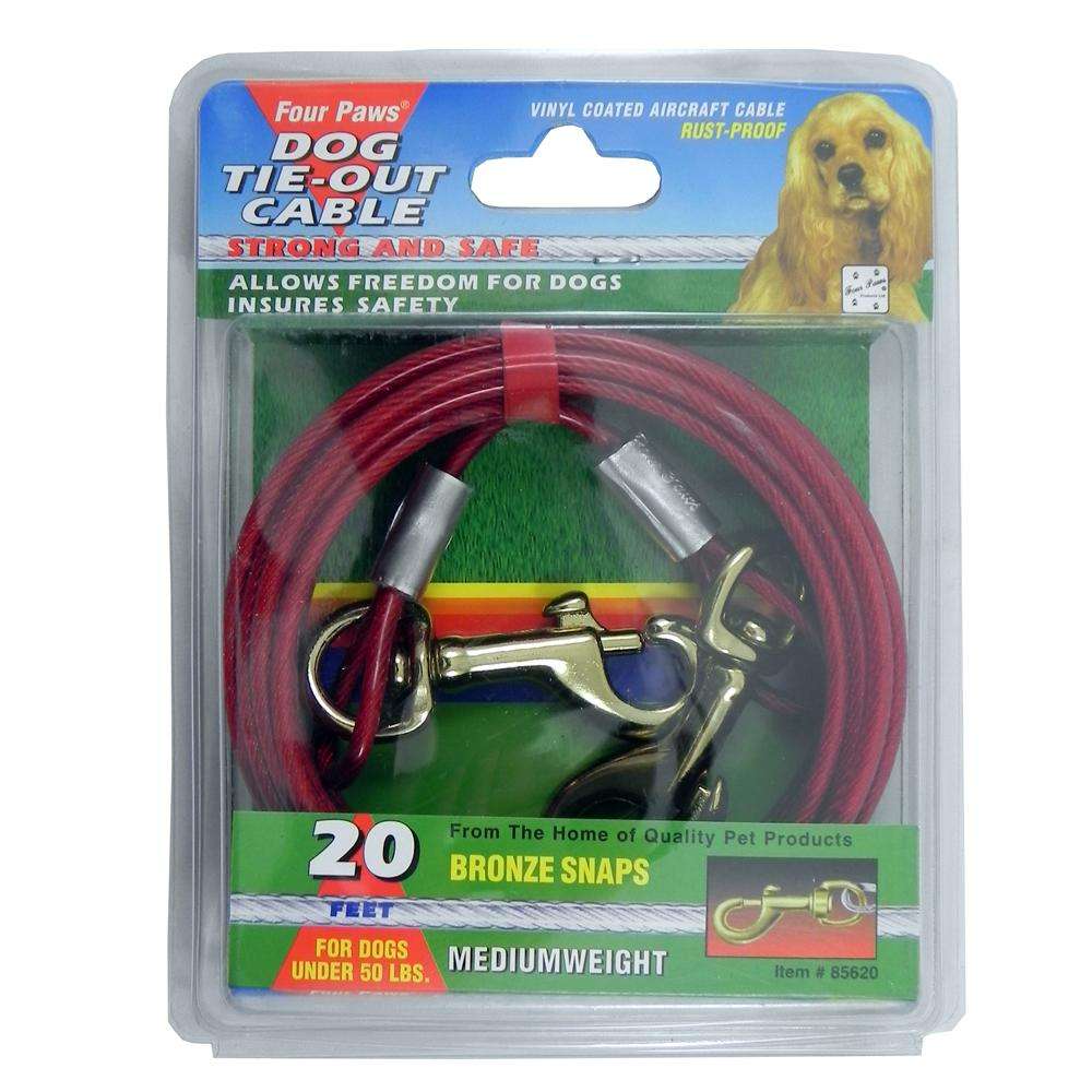 Medium Weight Tie-Out Cable for Small to Medium Dogs 20-ft.