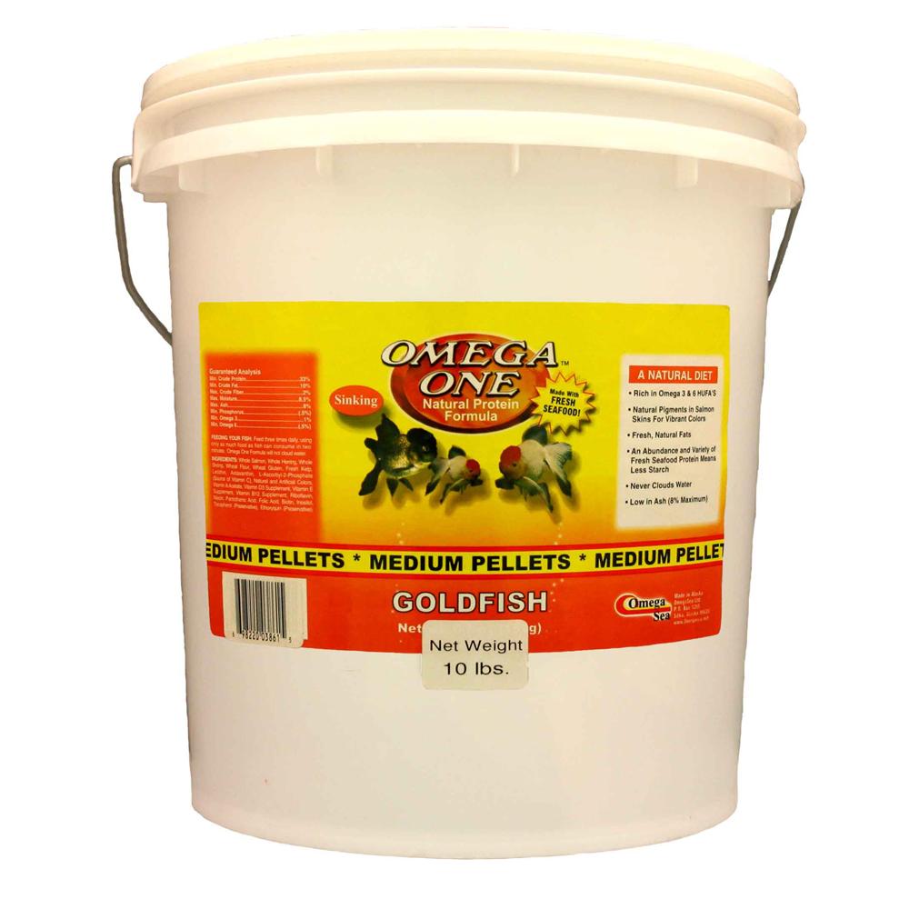 Omega One Medium Sinking Goldfish Pellet Fish Food 10-Lbs.