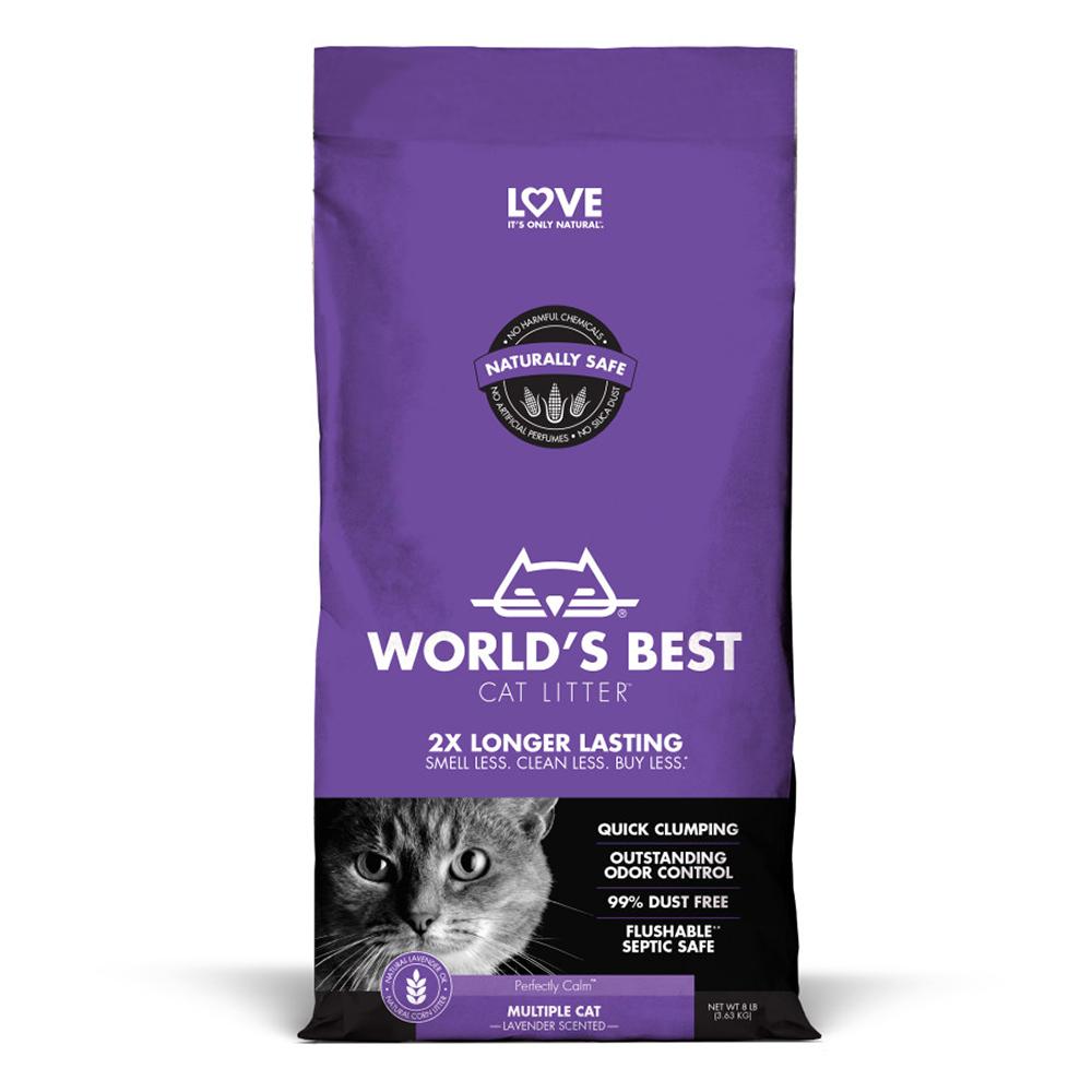 World's Best Lavender Multiple Cat Clumping Litter 7Lb.
