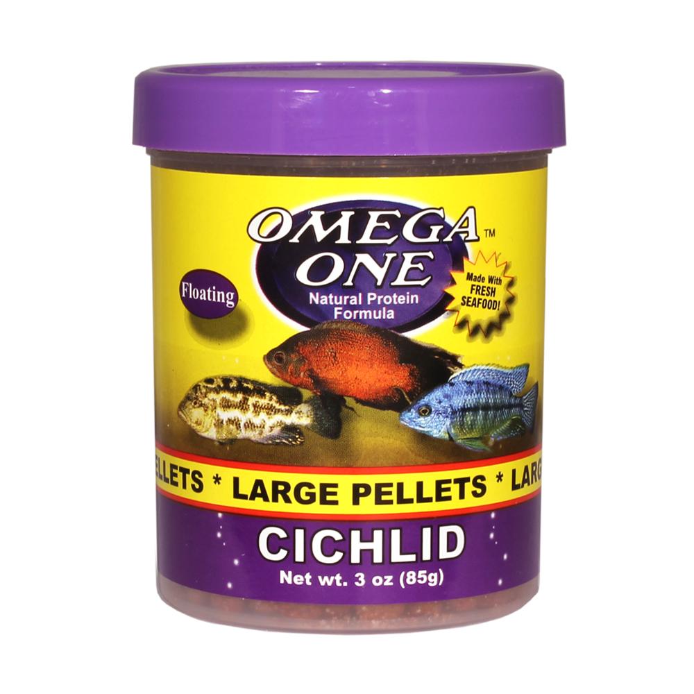 Omega One Large Cichlid Pellets Fish Food 3 ounce