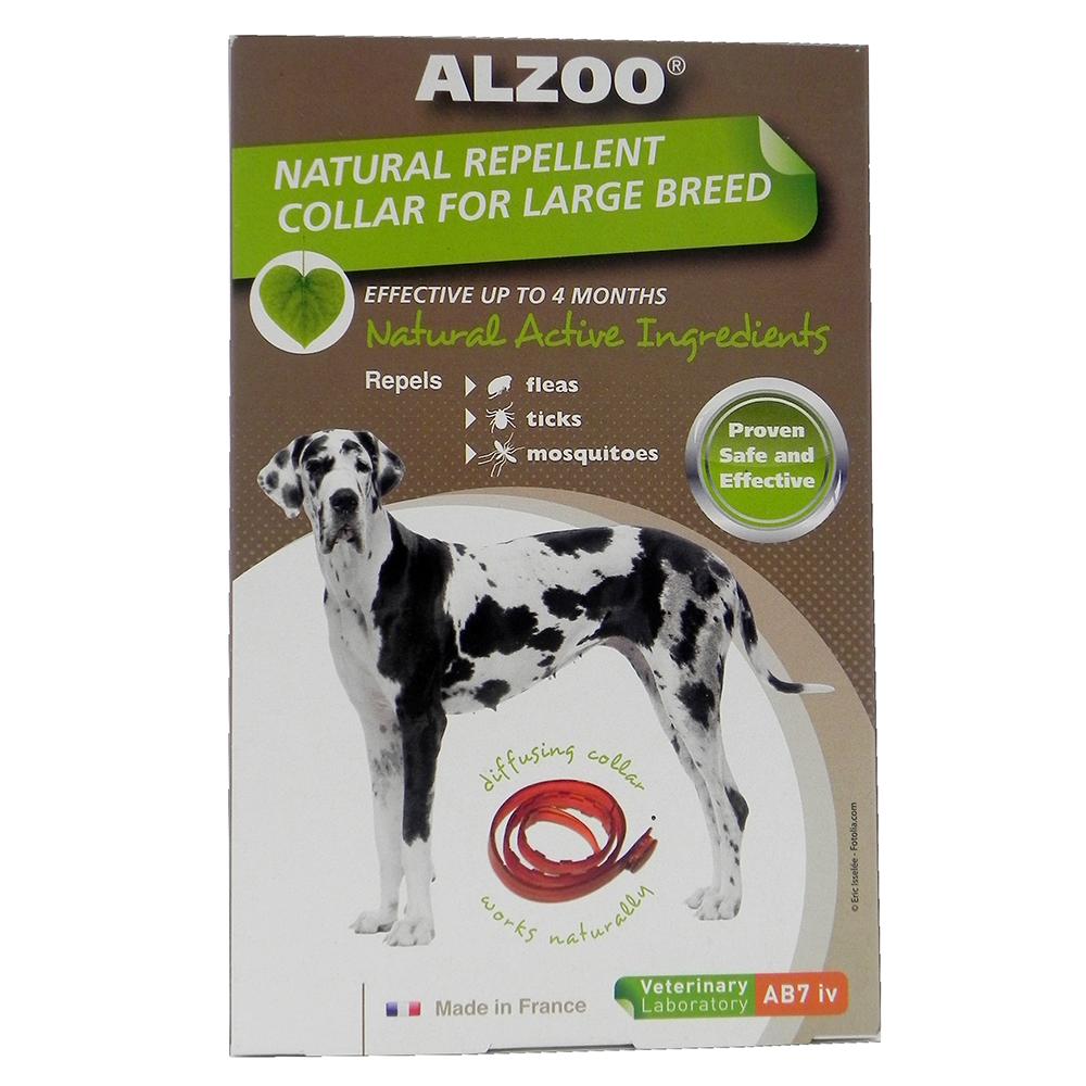 Alzoo Natural Flea and Tick Repellent Dog Collar Large