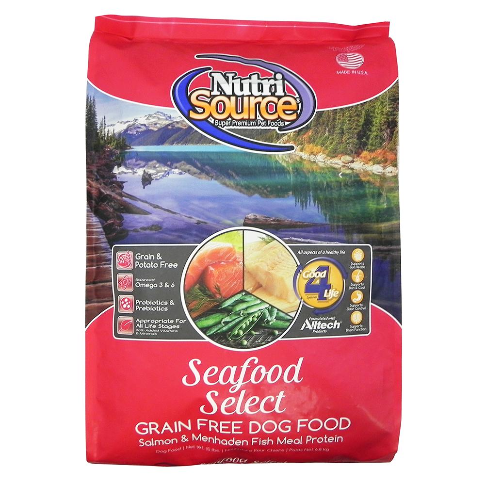 NutriSource Seafood Select Entree Grain Free Dog Food 15lb