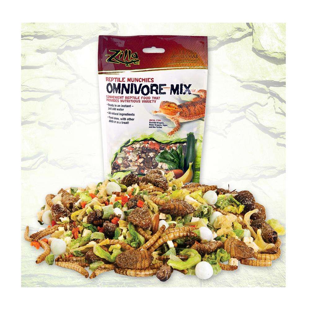 Zilla Reptile Munchies Omnivore Mix with Calcium 4oz