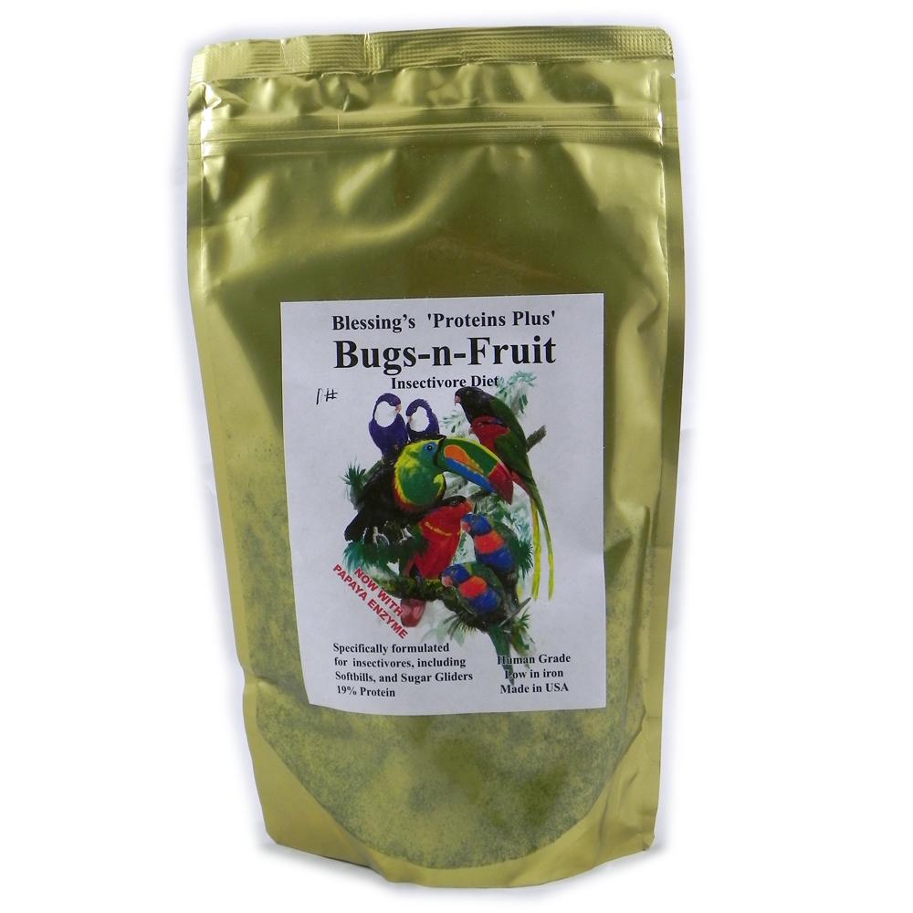 Blessing's Bugs-N-Fruit Low-Iron Insectivore Diet 1-Lb.