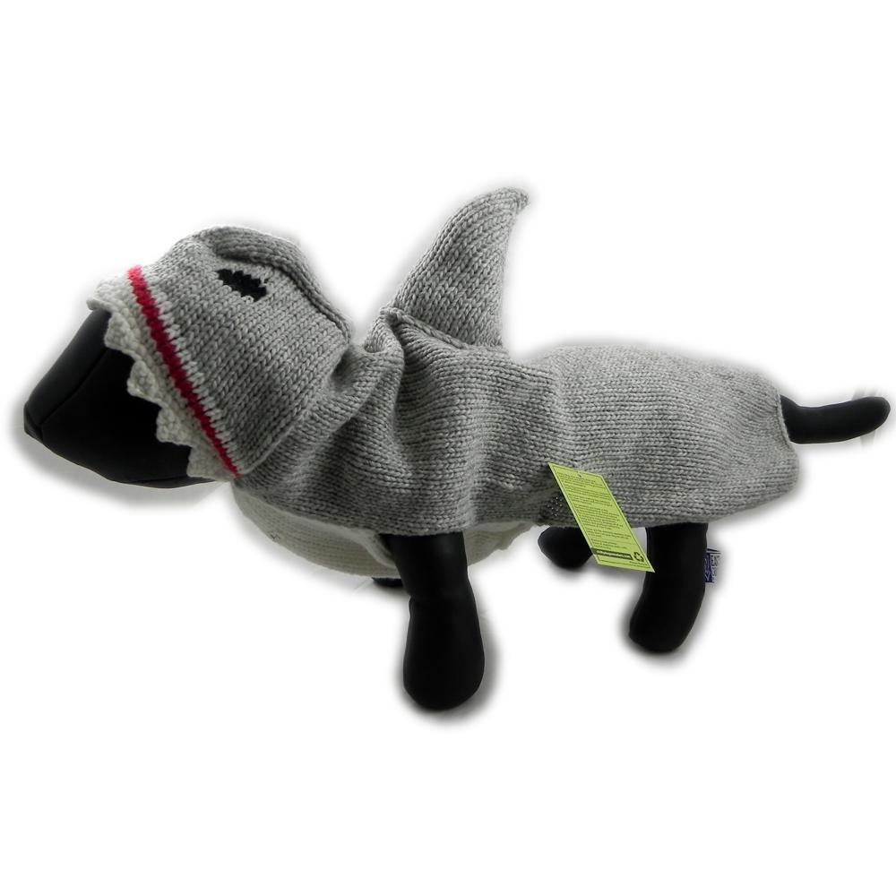 Handmade Dog Sweater Wool Shark Large