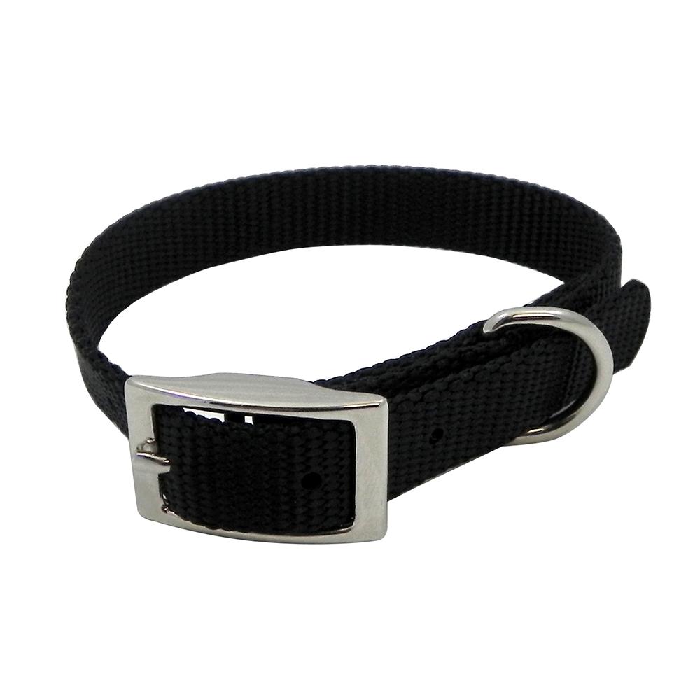 Nylon Dog Collar 5/8 inch Black 12-inch