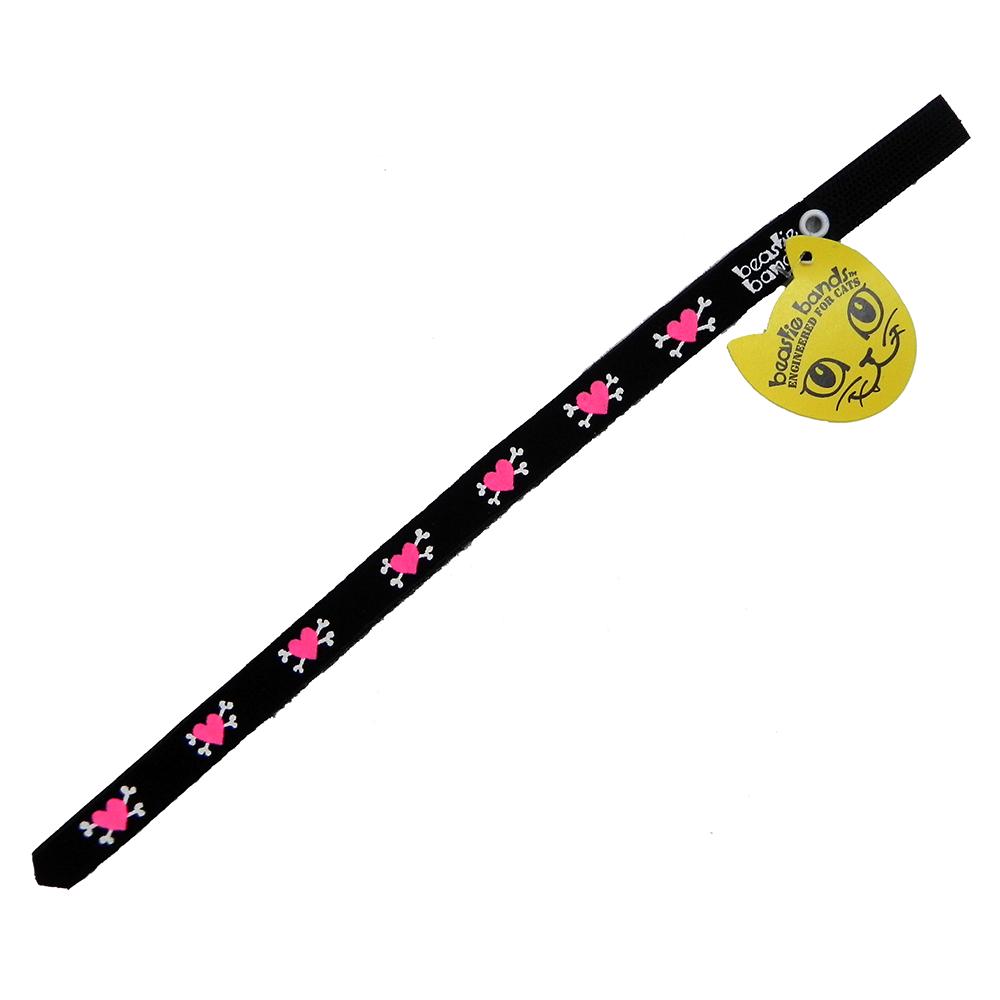 Beastie Band Cat Collar Hearts and Crossbones