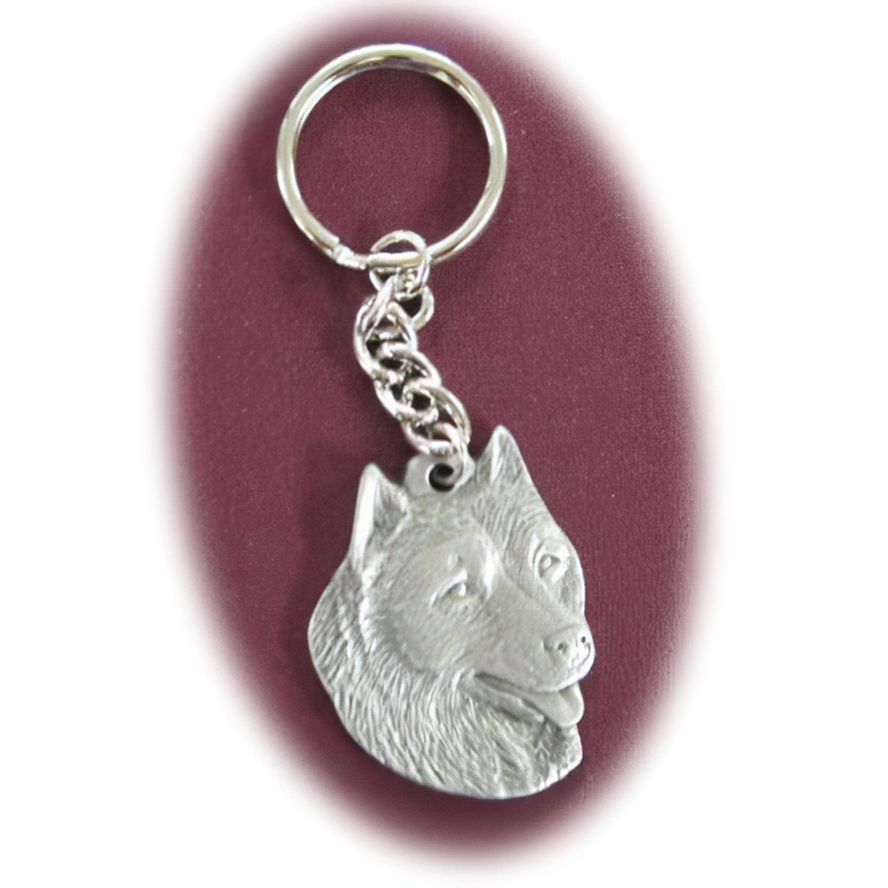 Pewter Key Chain I Love My Alaskan Malamute