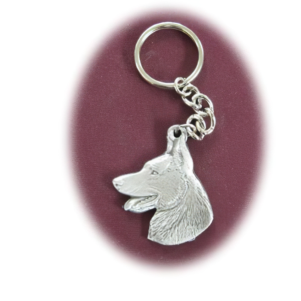 Pewter Key Chain I Love My German Shepherd