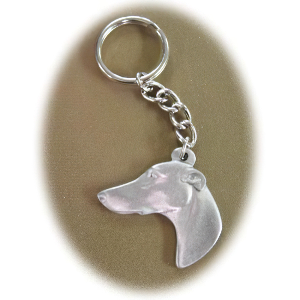 Pewter Key Chain I Love My Greyhound