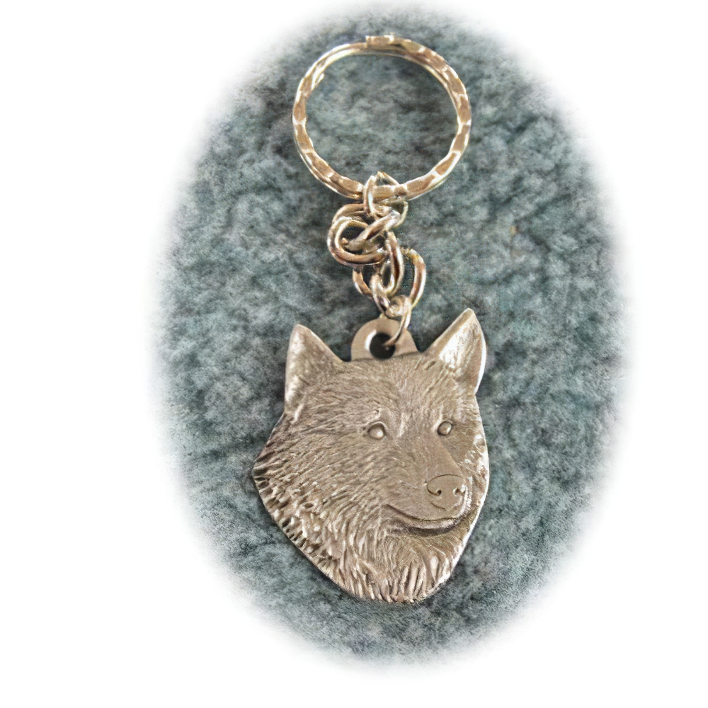 Pewter Key Chain I Love My Norwegian Elkhound