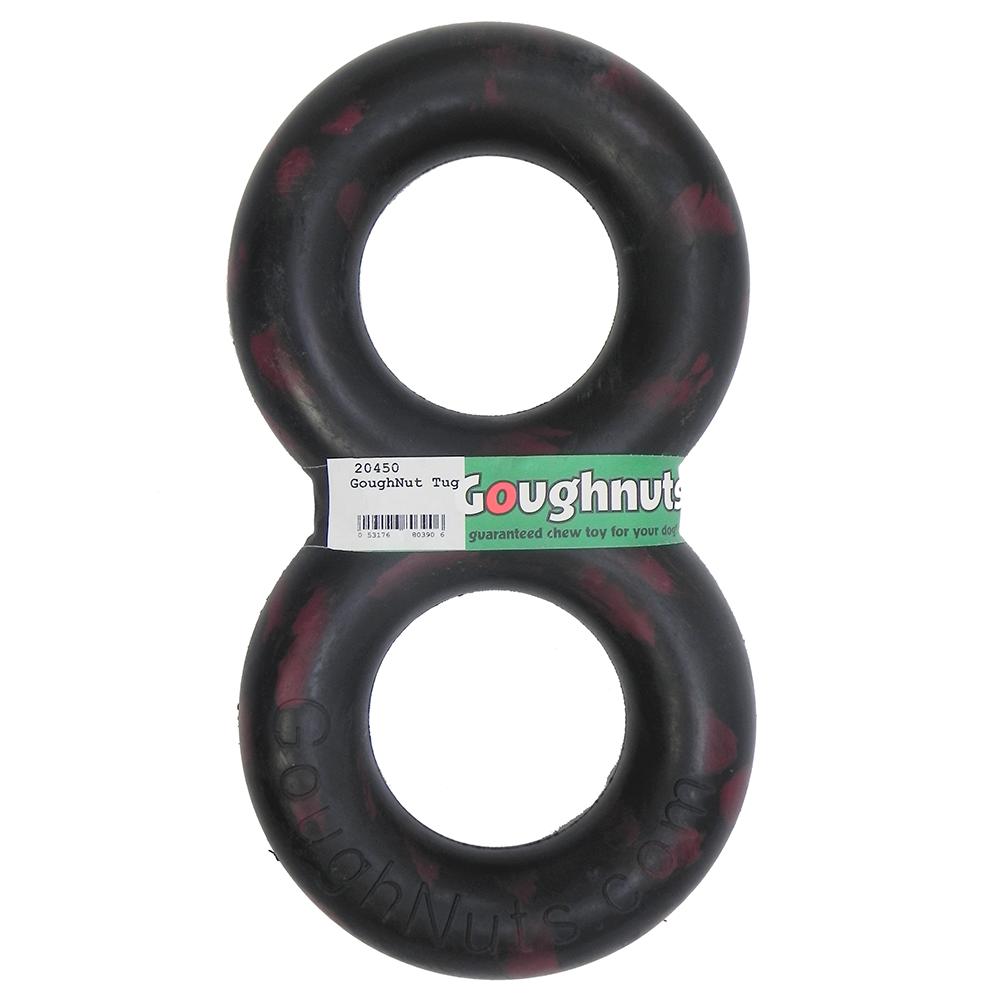 GoughNut Rubber Dog Tug Black